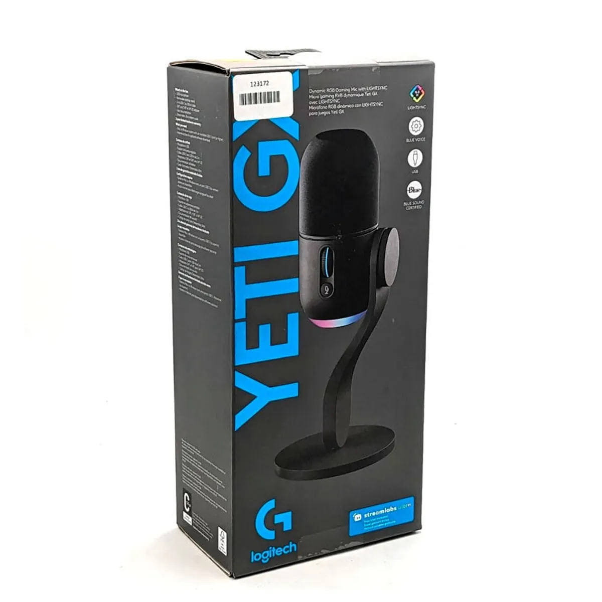 LOGITECH - Micrófono Logitech Yeti GX RGB dinámico para gaming con LIGHTSYNC