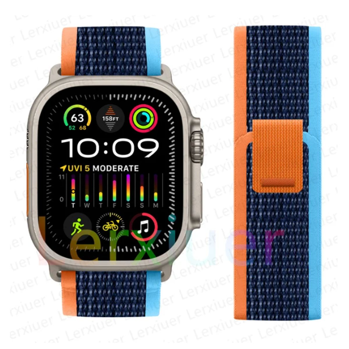 GENERICO - Correa Trail Loop Apple Watch y Smartwatch 42-44-45-49mm AZULNA