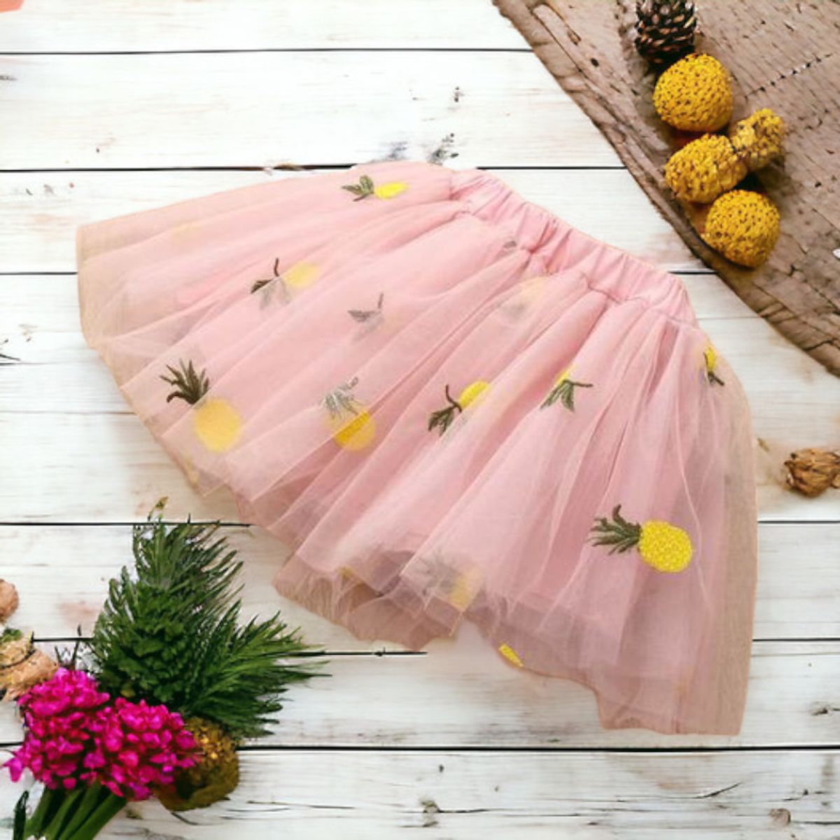 GENERICO - VESTIDO TUTU  PARA NIÑA  PIÑITA - TUTU + POLO