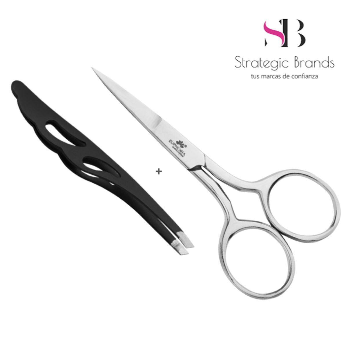 EUPHORIA - Pinzas Depilatoria y Tijera Corta Uñas para Manos Pies