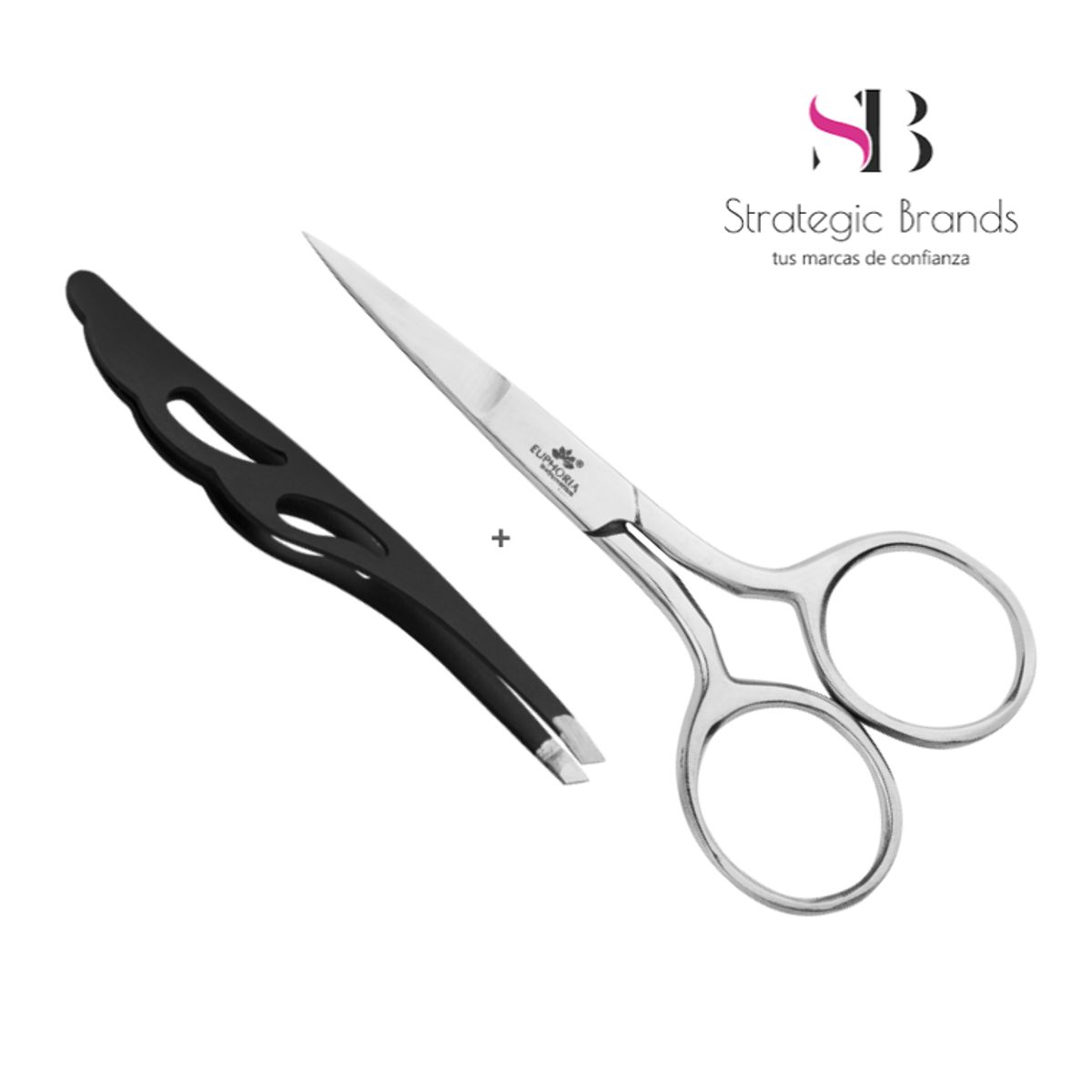 EUPHORIA - Pinzas Depilatoria y Tijera Corta Uñas para Manos Pies