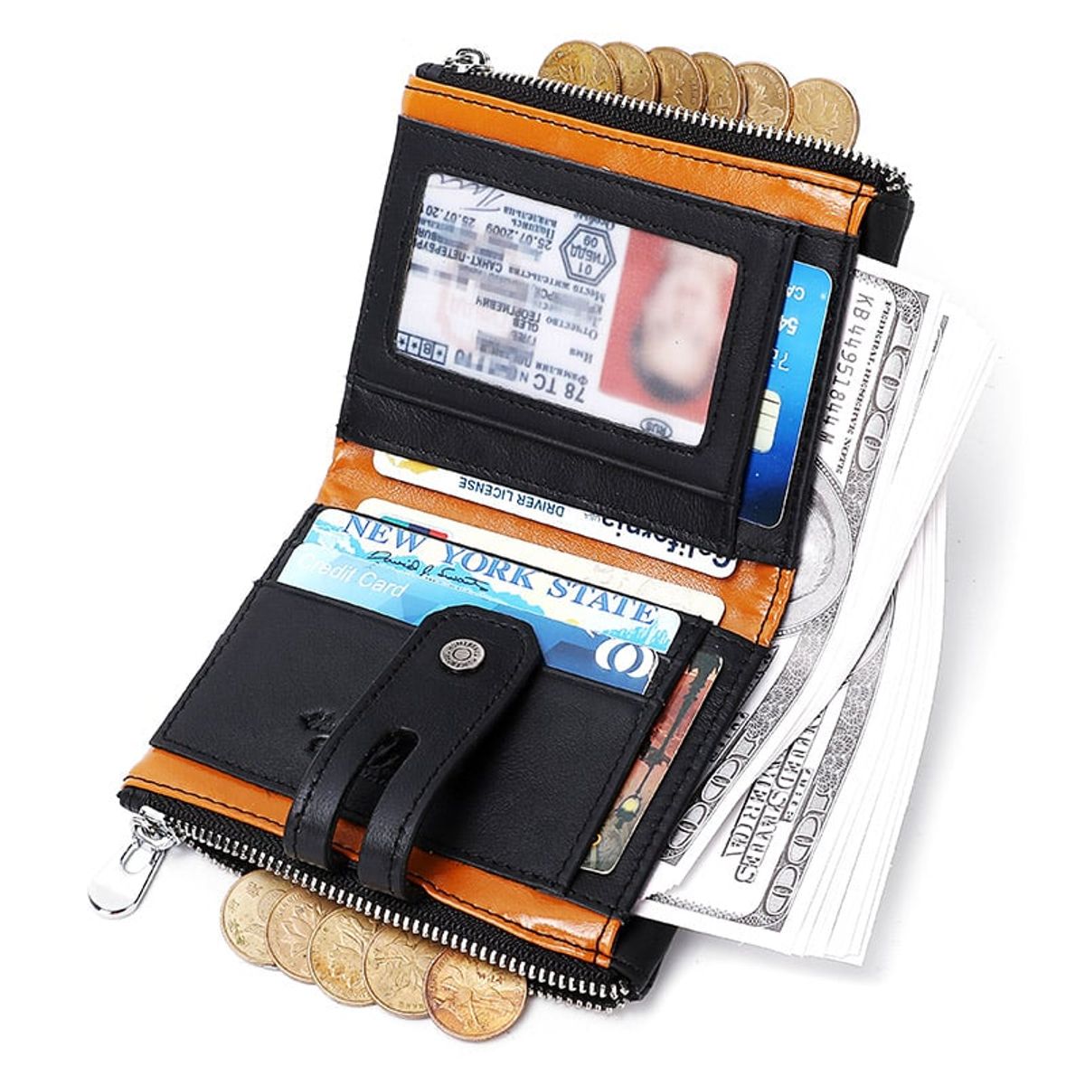 GENERICO - Billetera J-kavis de Cuero Vacuno BP901