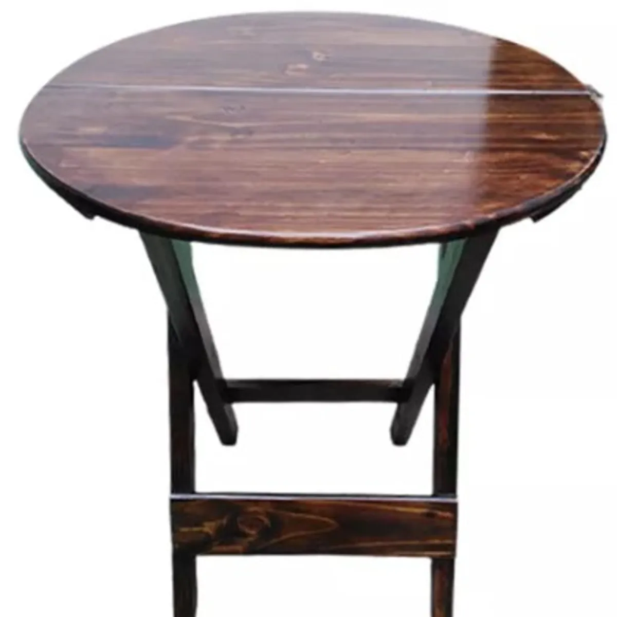 START FG - MESA REDONDA PLEGABLE DE MADERA EN MARRON 80X80cm