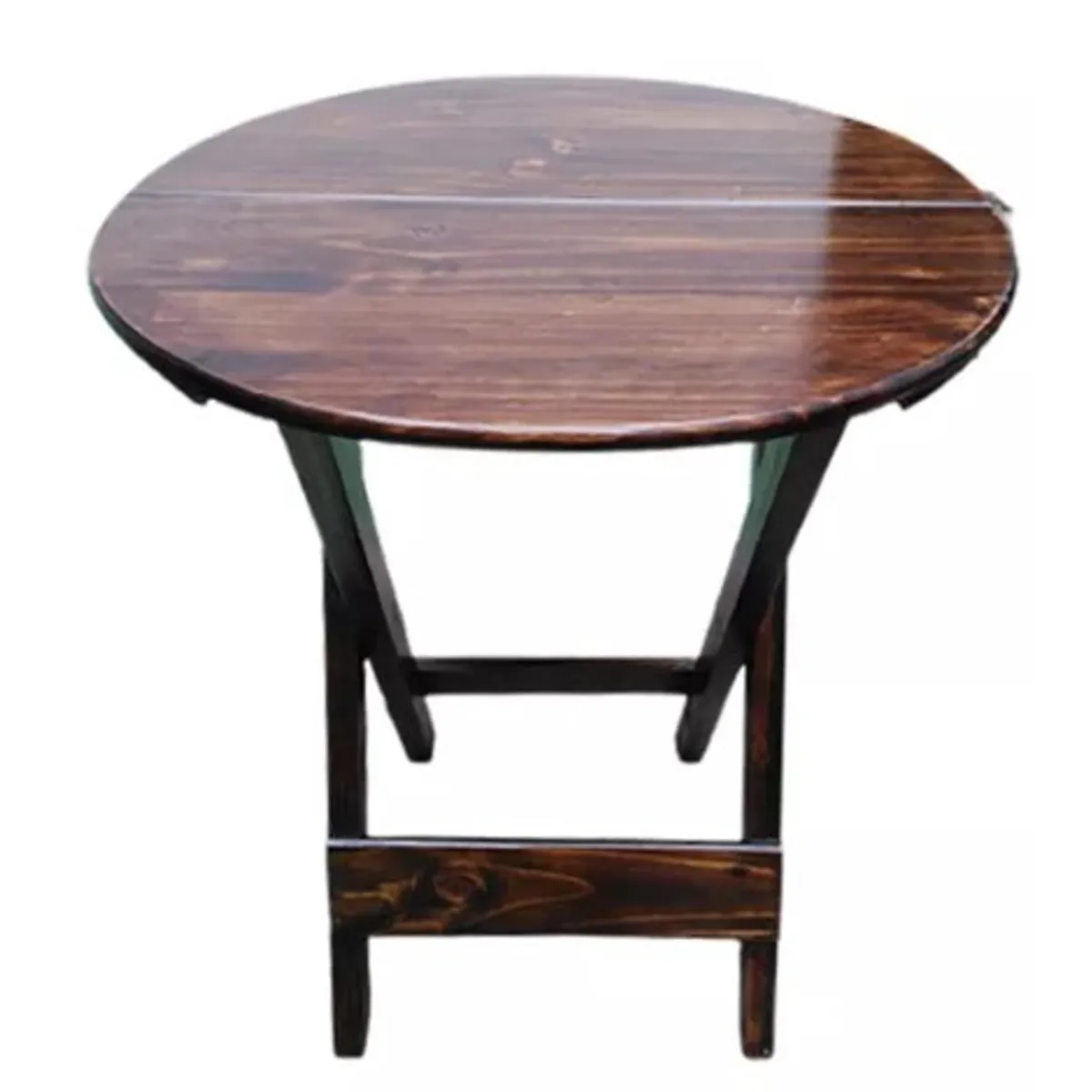 START FG - MESA REDONDA PLEGABLE DE MADERA EN MARRON 80X80cm