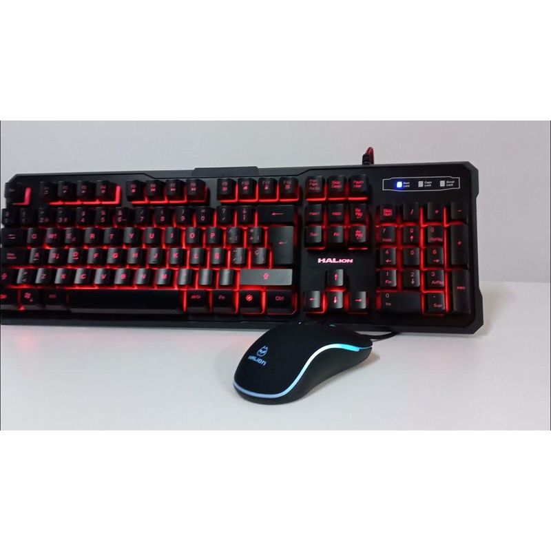 HALION - KIT TECLADO Y MOUSE GAMER HALION HA-515C ODIN 3 COLORES