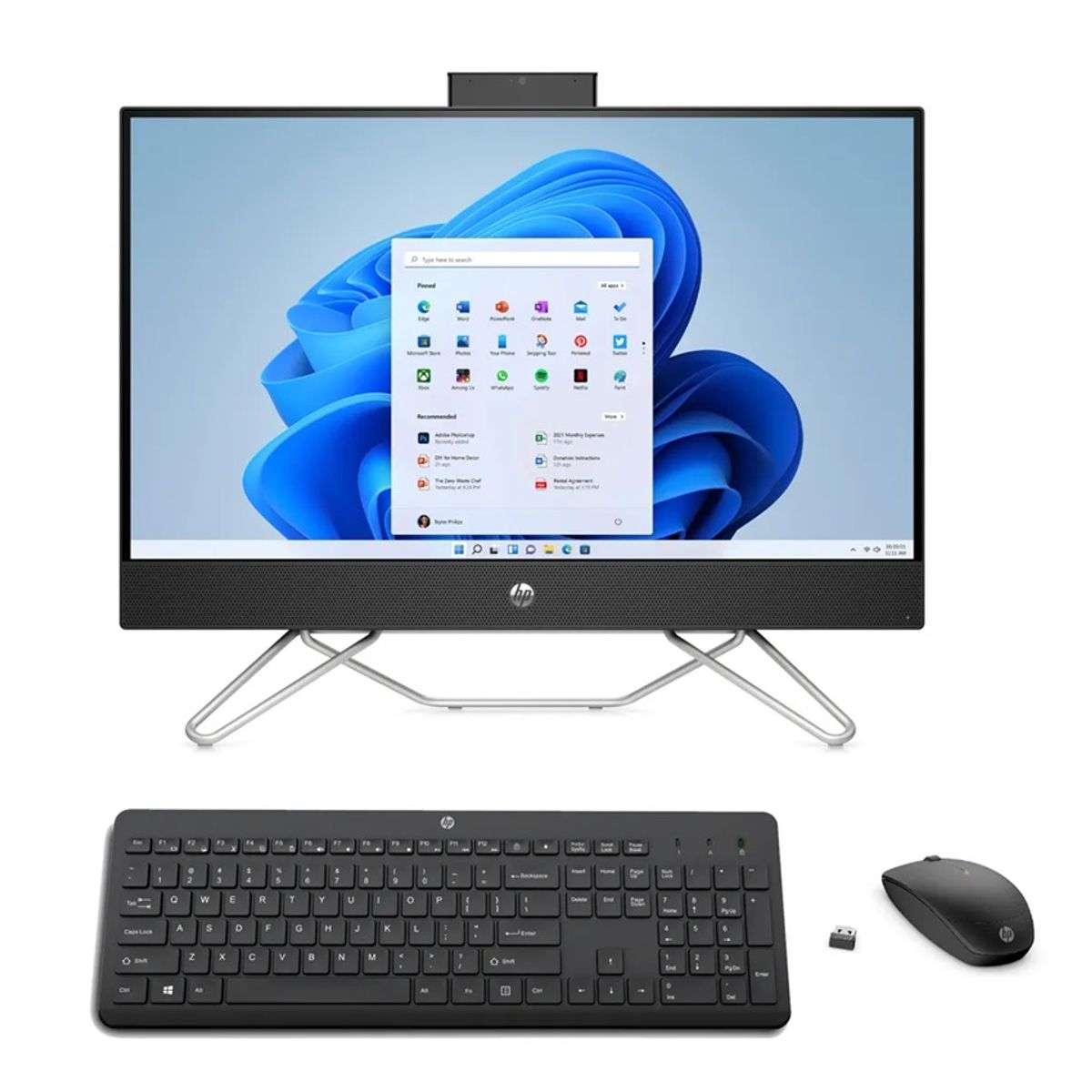 HP - All-in-One HP 24-cb0013la, AMD Ryzen 5, 8GB, 256SSD+1TB, 23.8, FHD, Windows 11