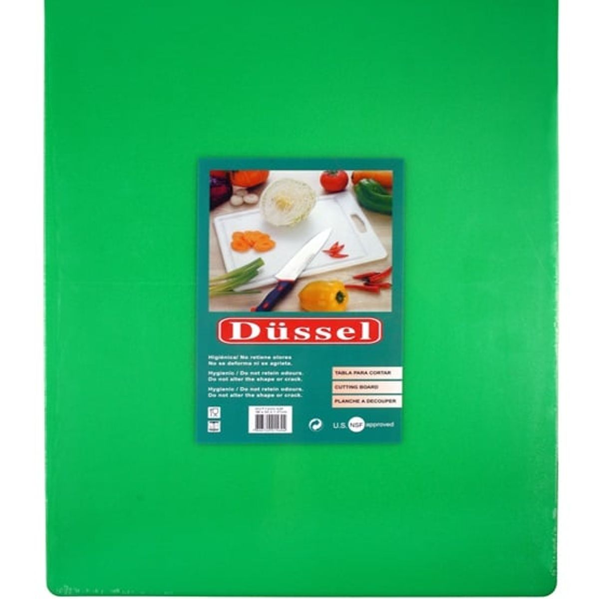 DUSSEL - Tabla cortar 60x40x19 cm verde