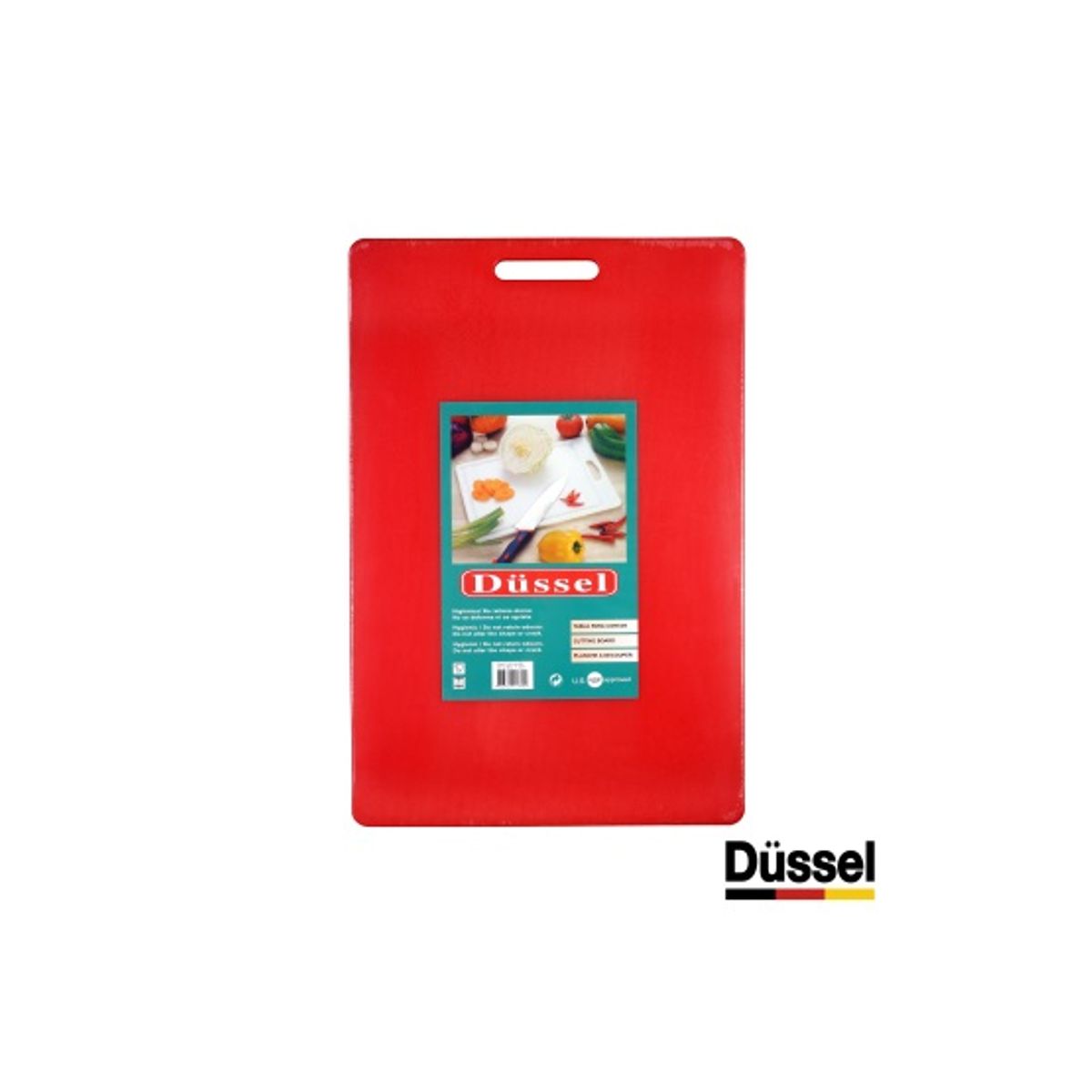 DUSSEL - Tabla cortar 30x46x11 cm  rojo