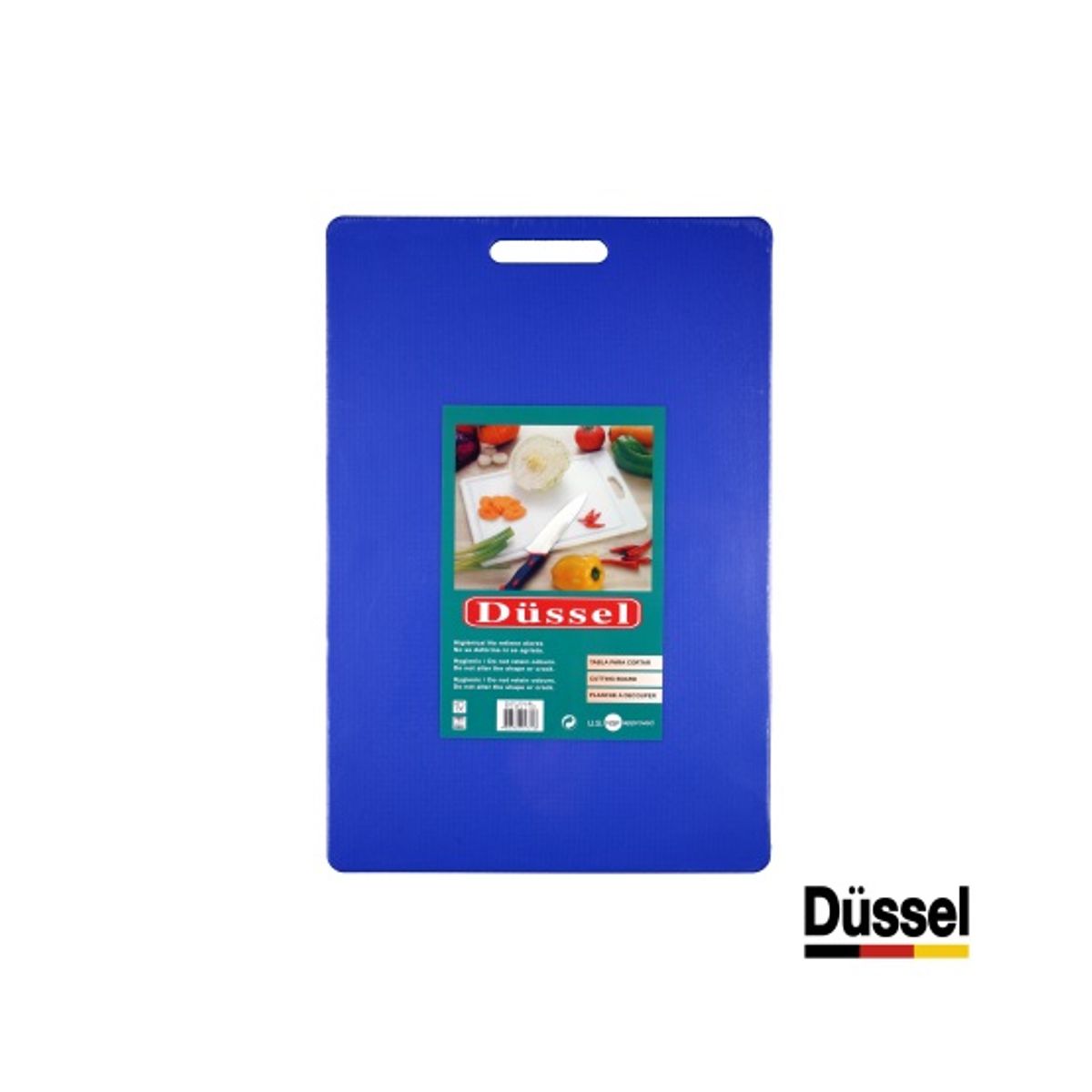 DUSSEL - Tabla cortar 30x46x11 cm azul