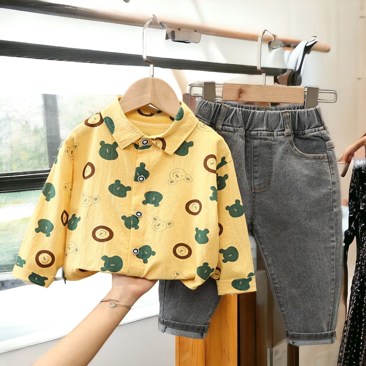 GENERICO - ROPA DE BEBE 2 PIEZAS TEMATICA DE OSITOS