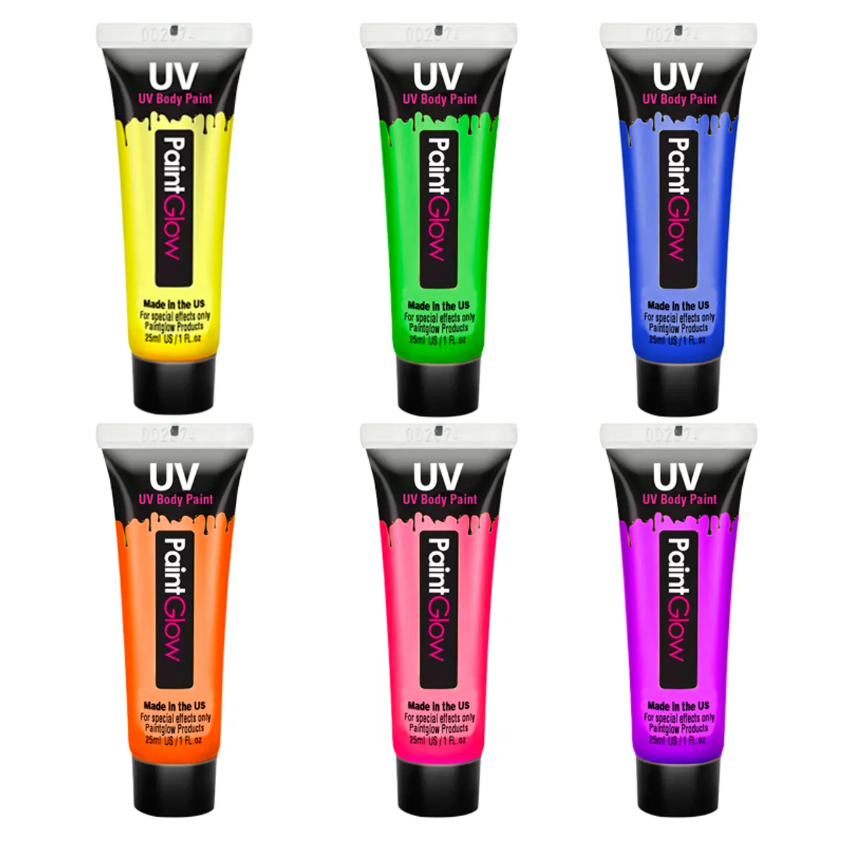 GENERICO - Pintura De Cuerpo Neón //// Pack de 6 Unds de (25ml c/u)