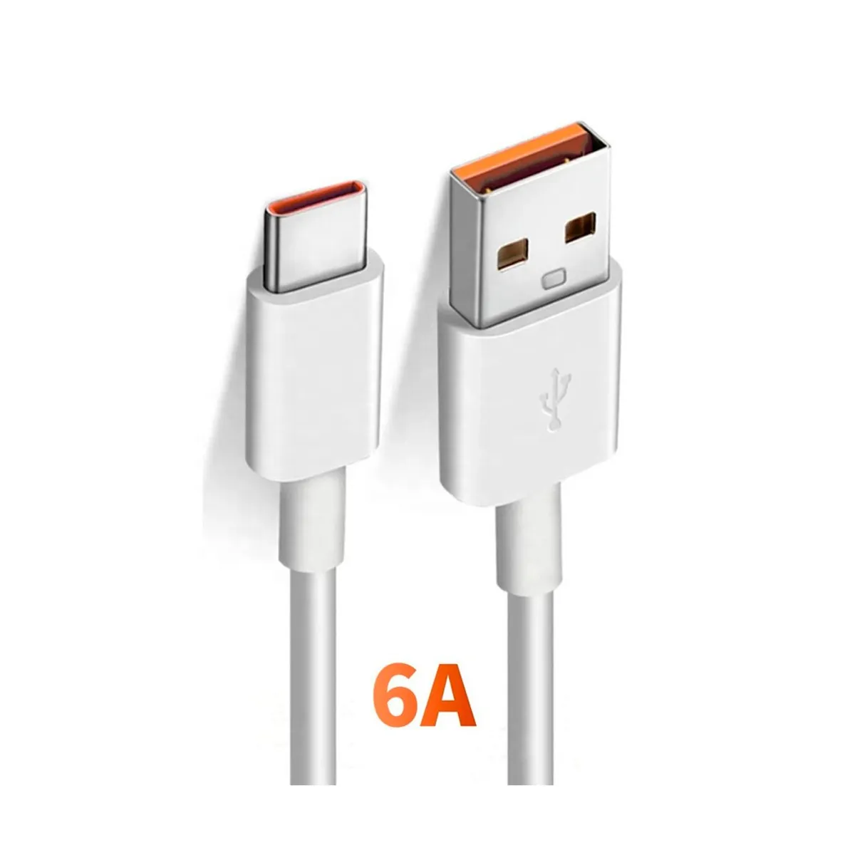 XIAOMI - Cable 6A Xiaomi Turbo USB Tipo-C Compatible 67W 55W 33W Blanco