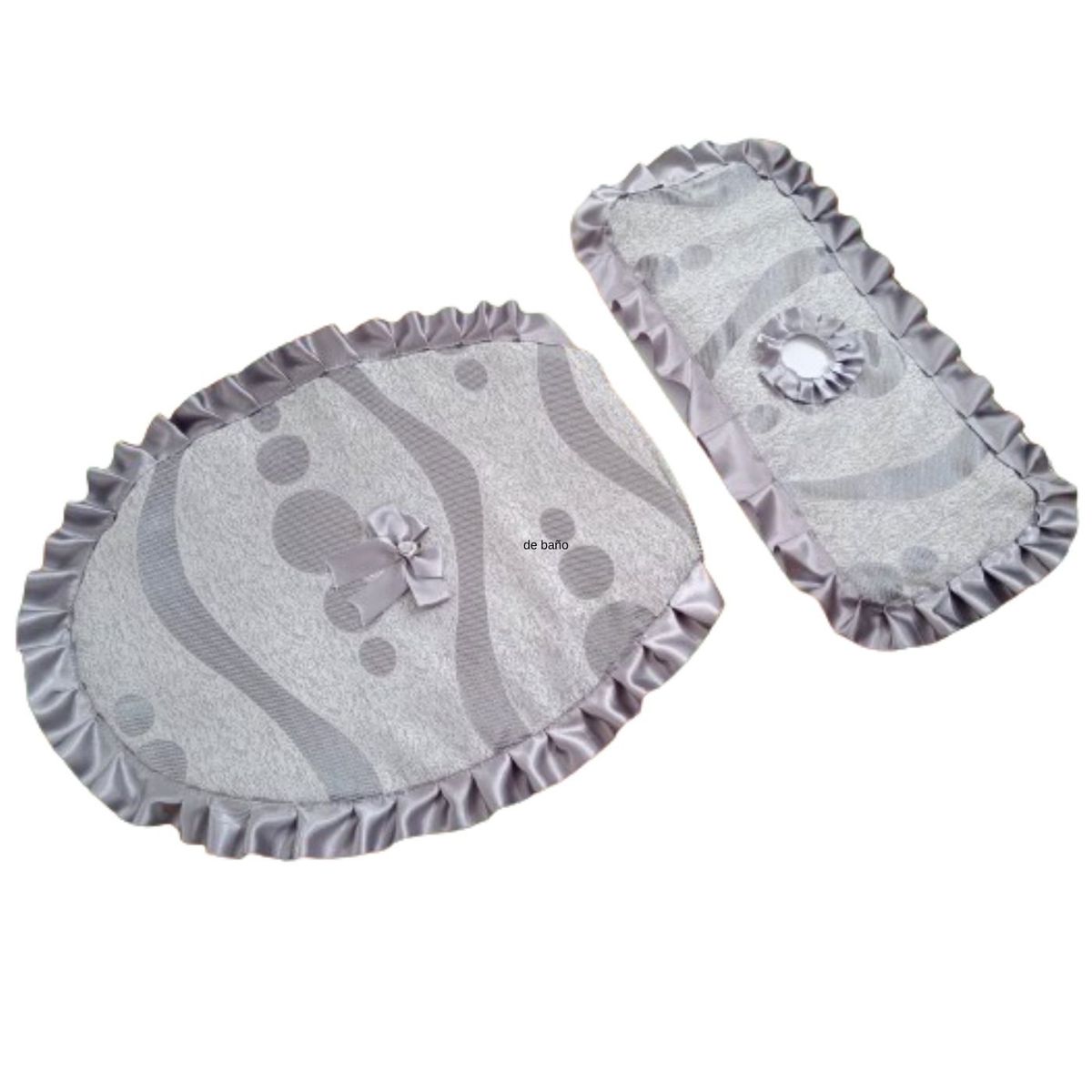GENERICO - Set de baño funda de tapa en Plomo Gris