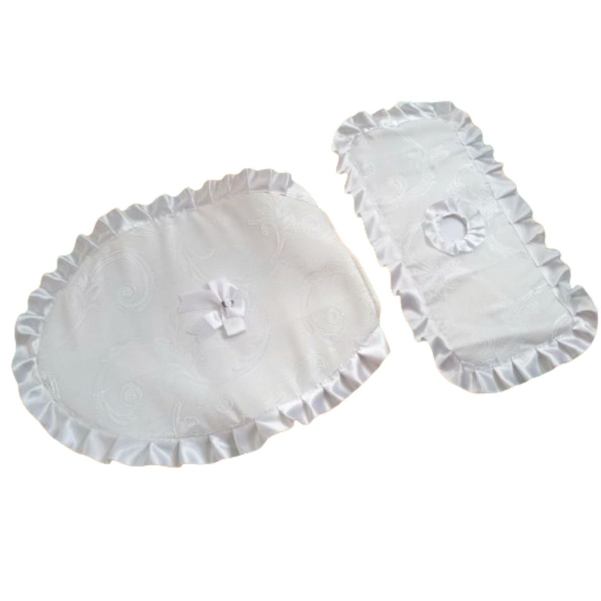 GENERICO - Set de baño funda de tapa en  Blanco