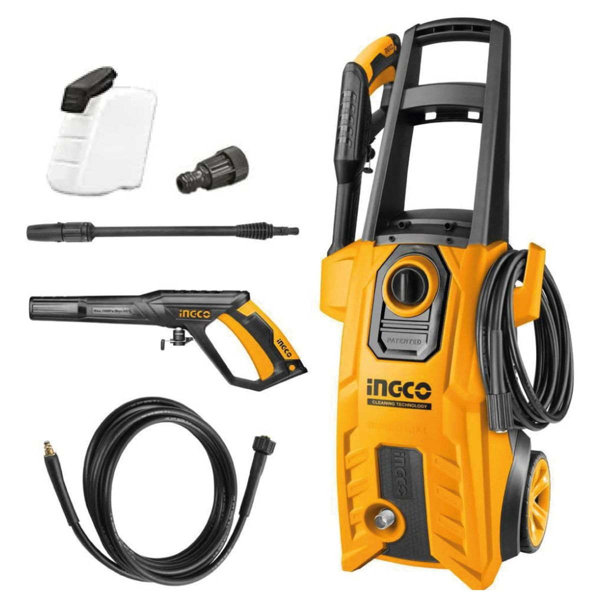 INGCO TOOLS - Hidrolavadora de Alta Presión INGCO 1800W 150 BAR 6L/MIN HPWR18008