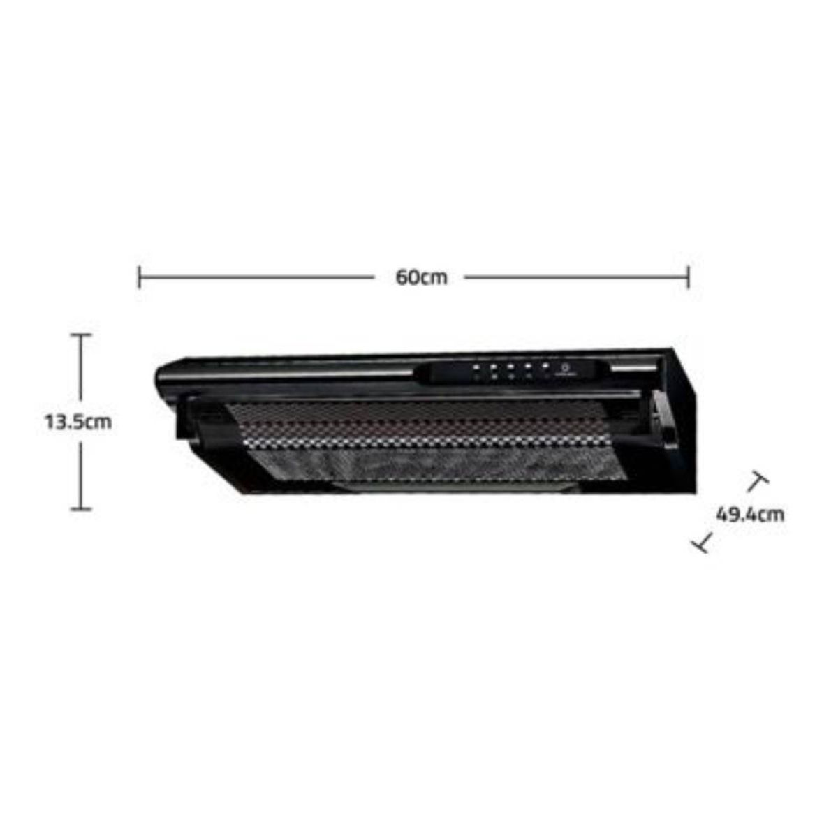 INDURAMA - INDURAMA CAMPANA EXTRACTORA DE 60 CM 3 VELOCIDADES CEI-602NE NEGRO