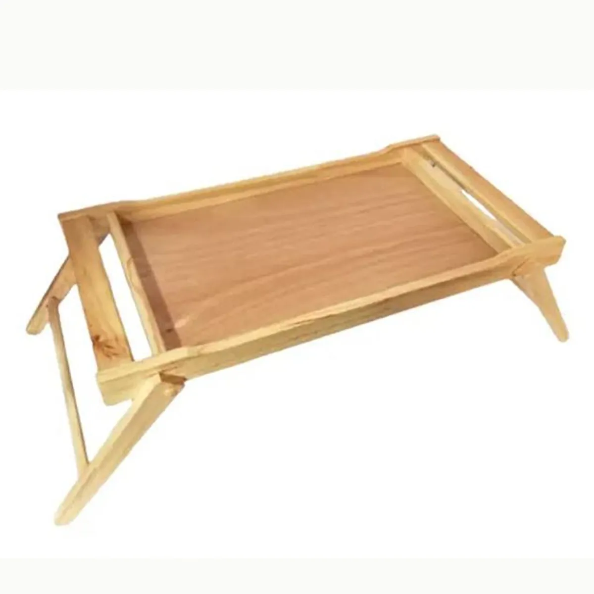 GENERICO - Mesa de cama azafata mesa plegable de madera en natural