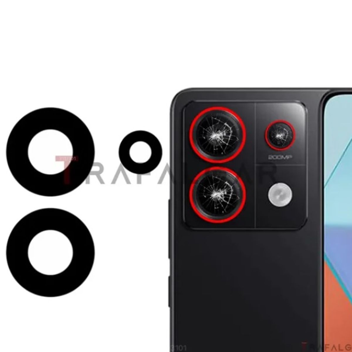 GENERICO - Repuesto lente Vidrio de cámara Xiaomi Redmi Note 13 Pro 4G