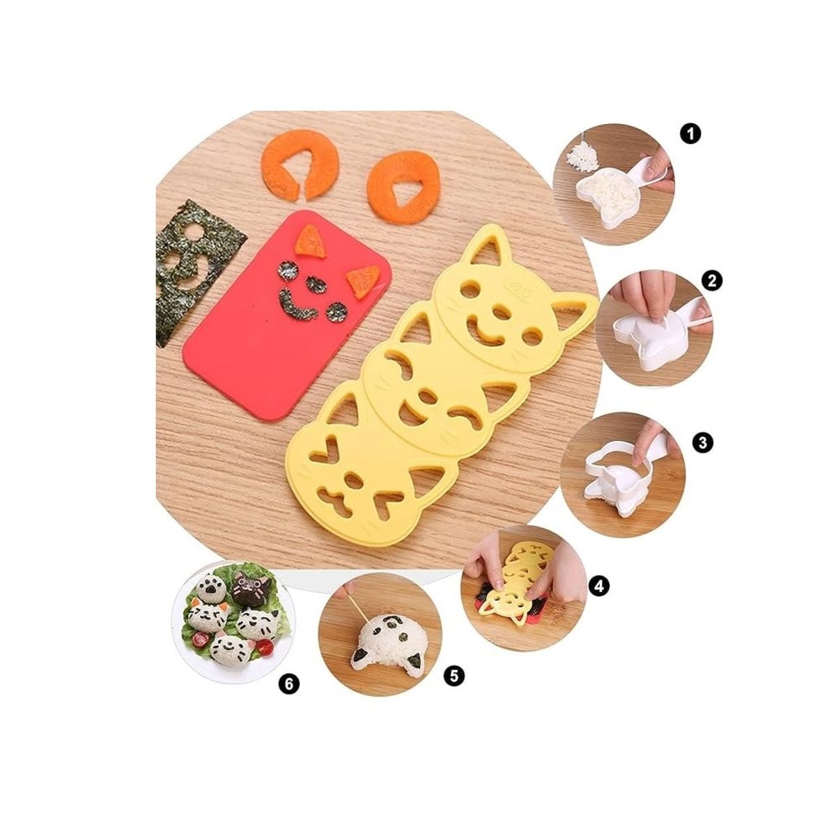 OTTOWARE - Molde de Arroz de Animalitos Diseños Surtidos