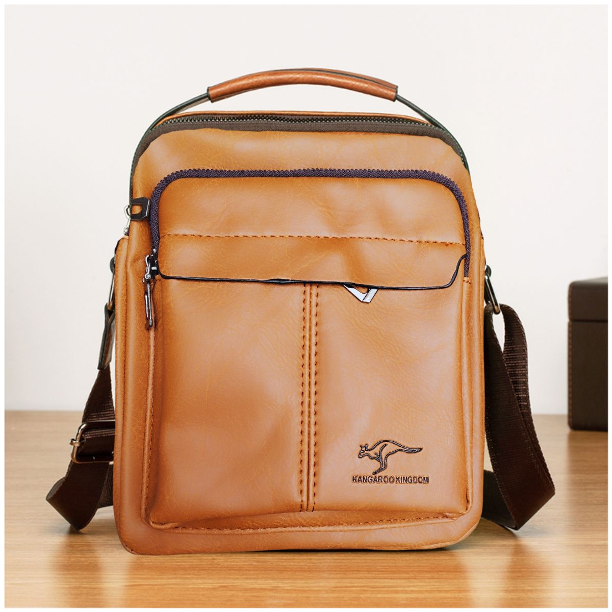 INSPIRA MARKET - Morral Bolso para Hombre Elegante Cuero PU