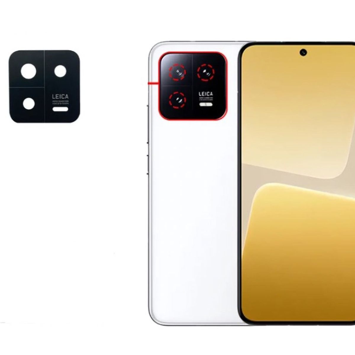 GENERICO - Repuesto lente Vidrio de cámara Xiaomi 13