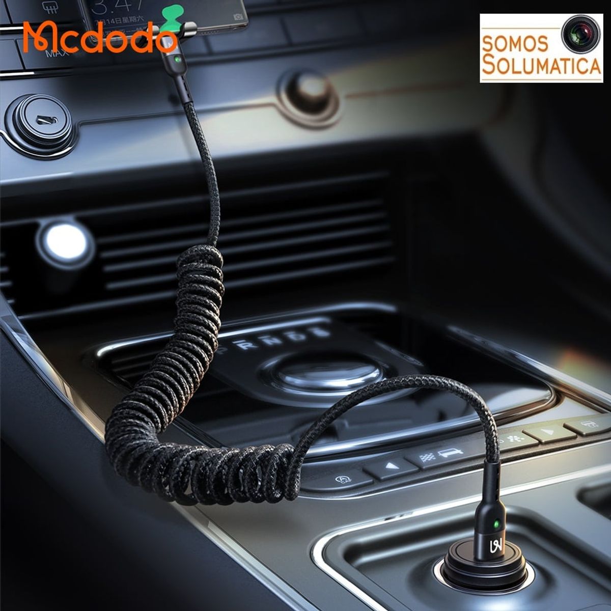 MCDODO - Cable Tipo C Carga Rapida y datos - Espiral Para Auto - Mcdodo