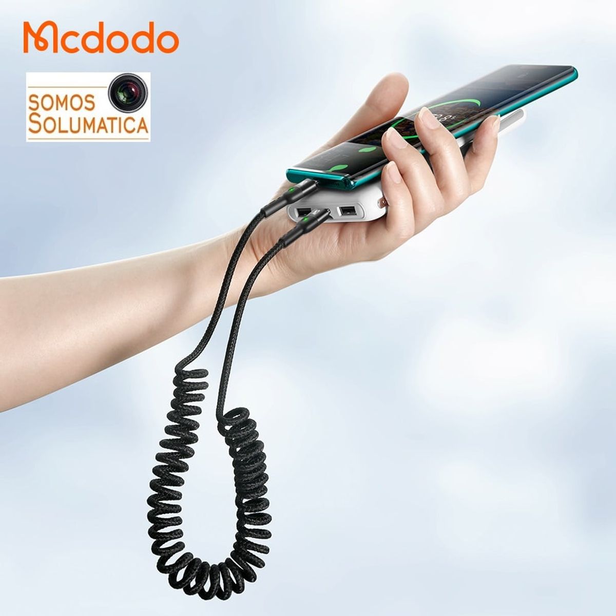 MCDODO - Cable Tipo C Carga Rapida y datos - Espiral Para Auto - Mcdodo