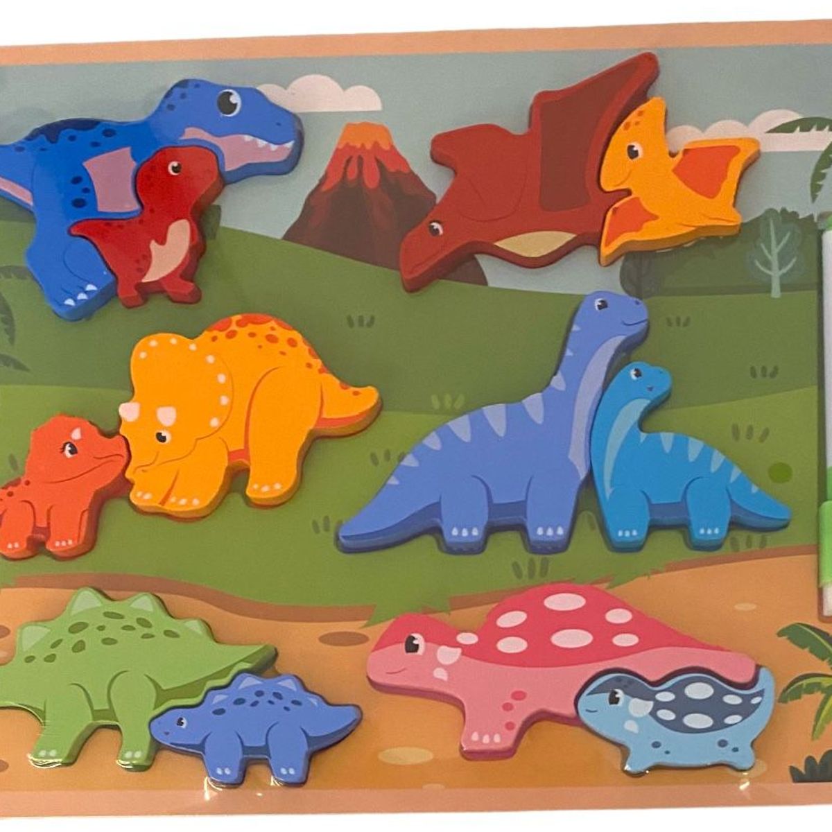 GENERICO - Rompecabezas de Madera de Dinosaurios