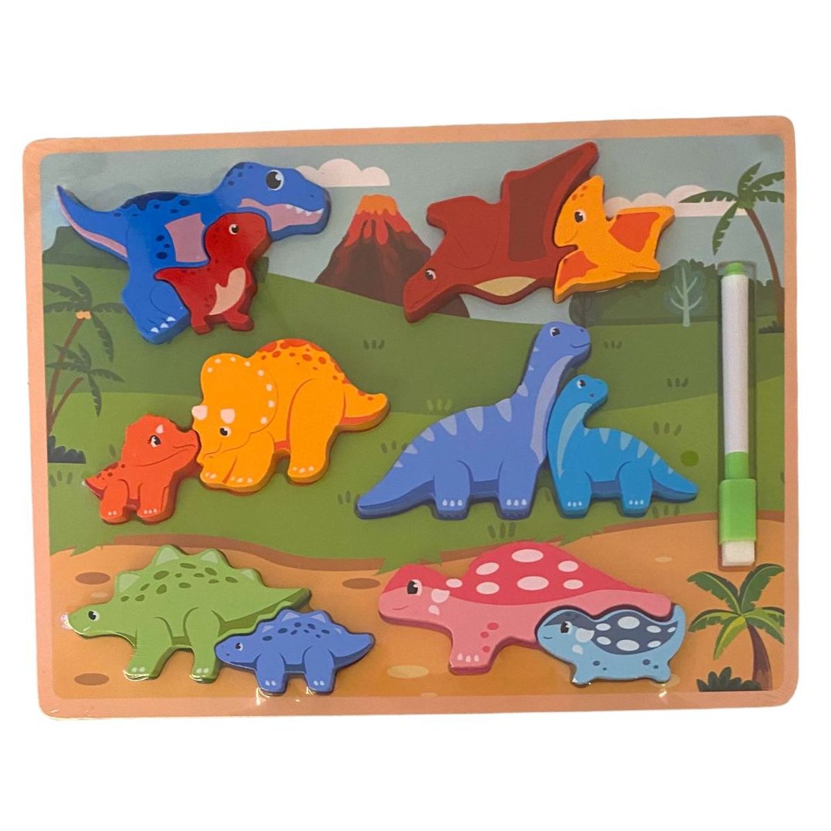 GENERICO - Rompecabezas de Madera de Dinosaurios