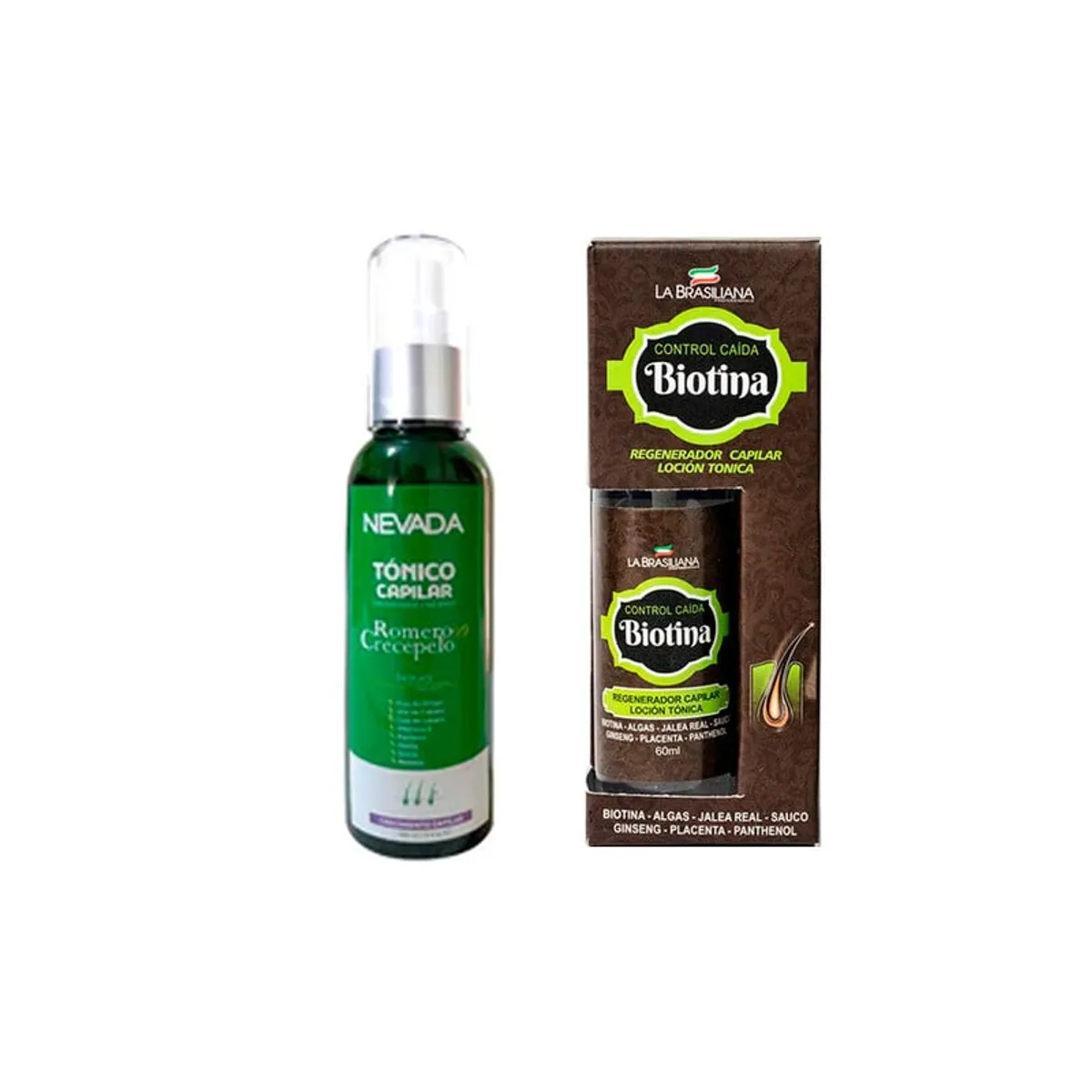 LA BRASILIANA - Tonico Capilar 100ml + Biotina Control Caida 60ml