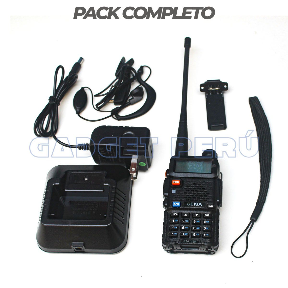SEISA - Radio WalkieTalkie Seisa Stuv5r Pack 2 Unid Largo Alcance 10km