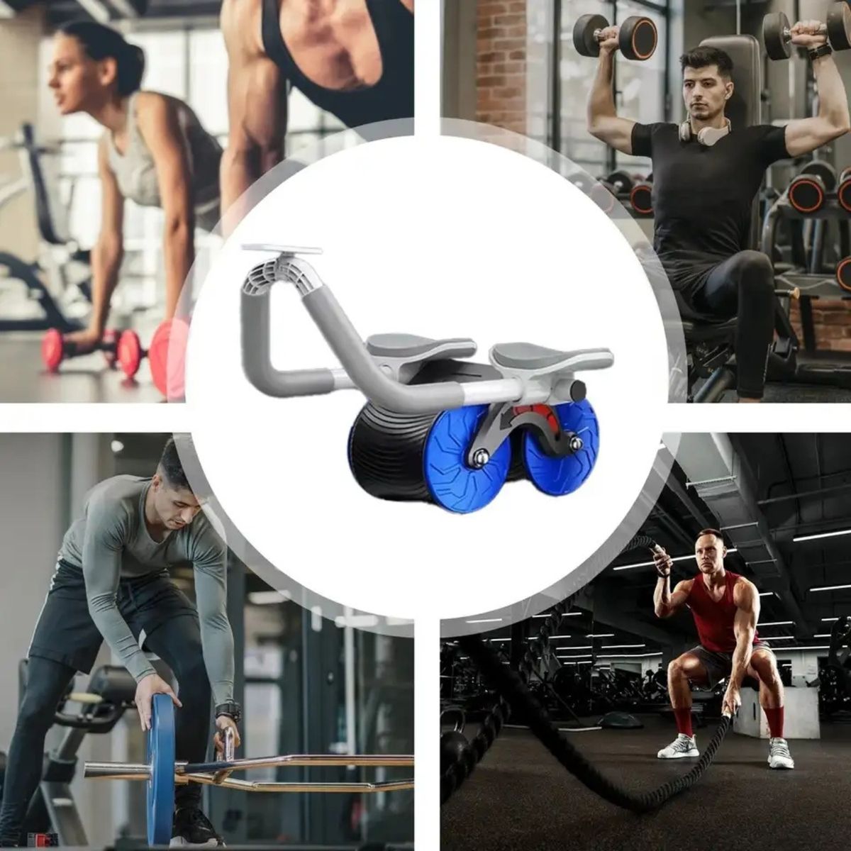 ROHS - Rueda abdominal de rebote automático - Color Azul