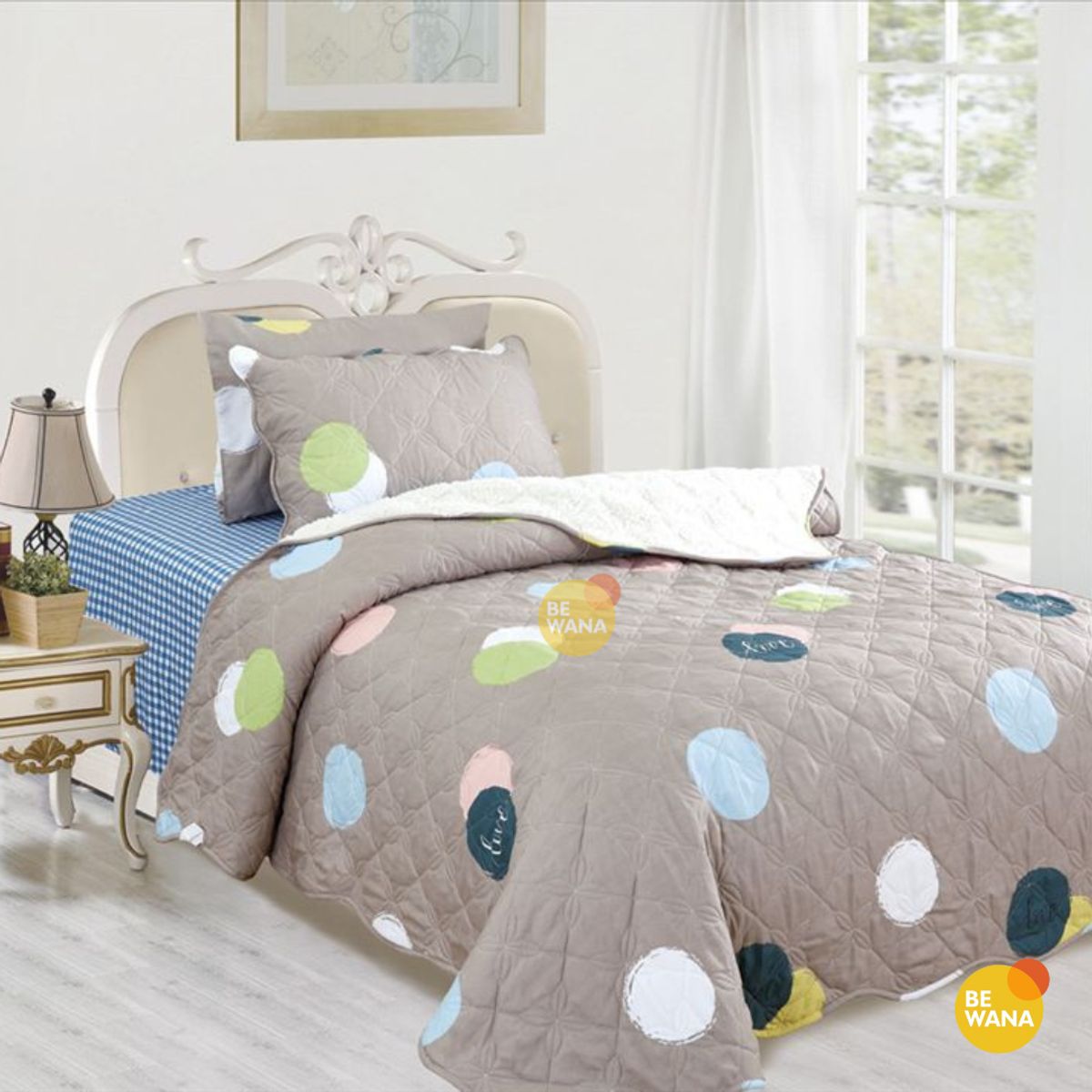 CASATEX - Edredón Tela Hipoalergénico con Carnero 15Plz + Set de Sábanas