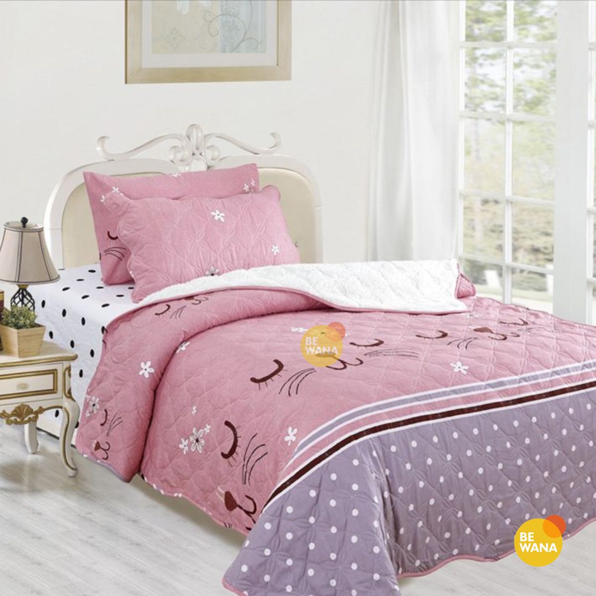 CASATEX - Edredón Tela Hipoalergénico con Carnero 15Plz + Set de Sábanas