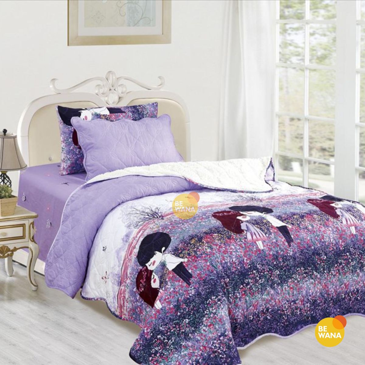 CASATEX - Edredón Tela Hipoalergénico con Carnero 15Plz + Set de Sábanas