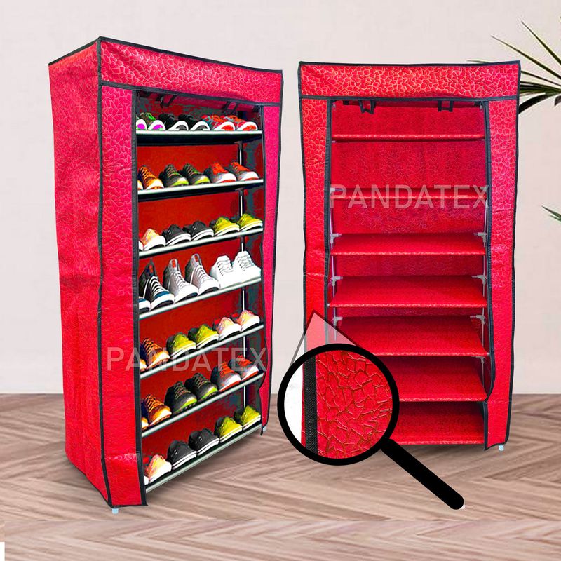 SM - ZAPATERA ORGANIZADOR DE ZAPATOS 7 NIVELES GUINDA