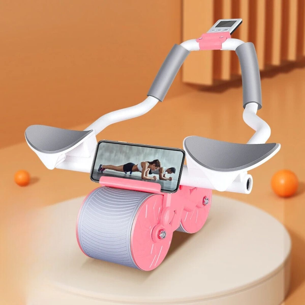 ROHS - Rueda abdominal de rebote automático - Color Rosado