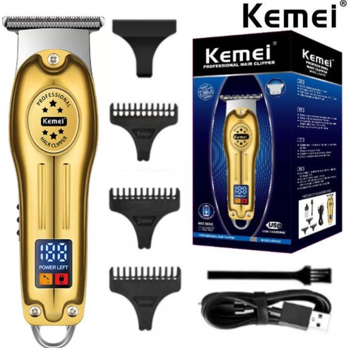 OEM - KEMEI Maquina Cortapelo Patillera Trimmer KM-678 Recargable