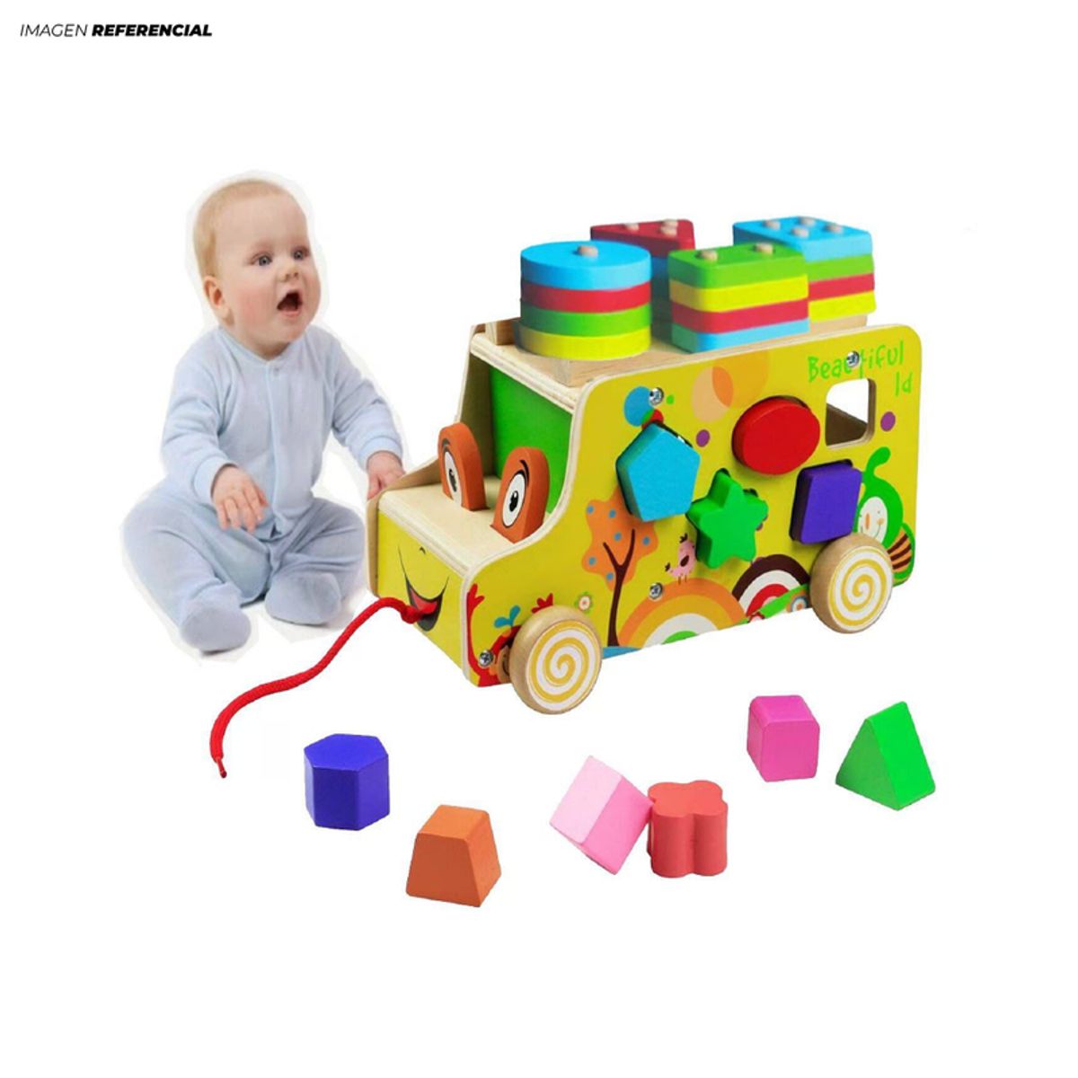 GENERICO - Carrito Didáctico Madera Encaje