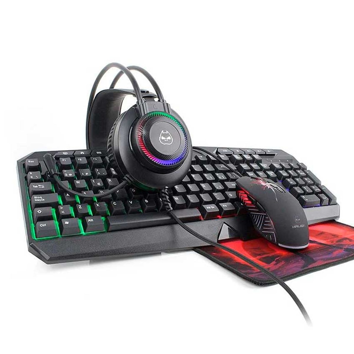 HALION - Kit 4 En 1 HALION MACK HA-875C Teclado + Mouse + Audifono + Pad Mouse