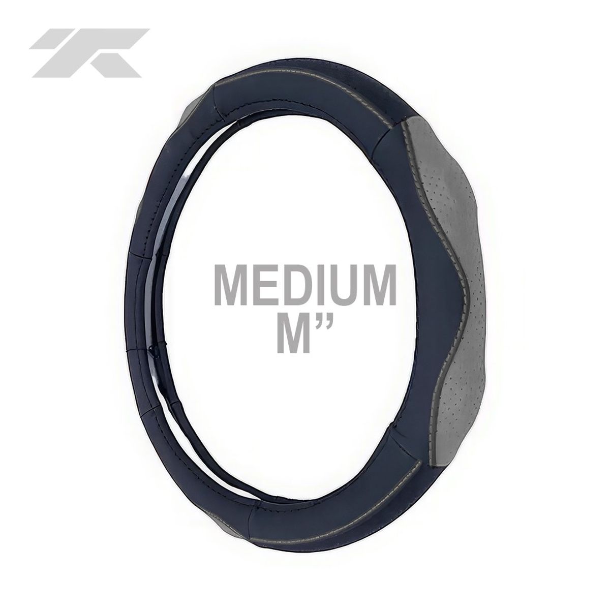 GENERICO - Cubre Volante Cuero Talla M Gris Ergonomico