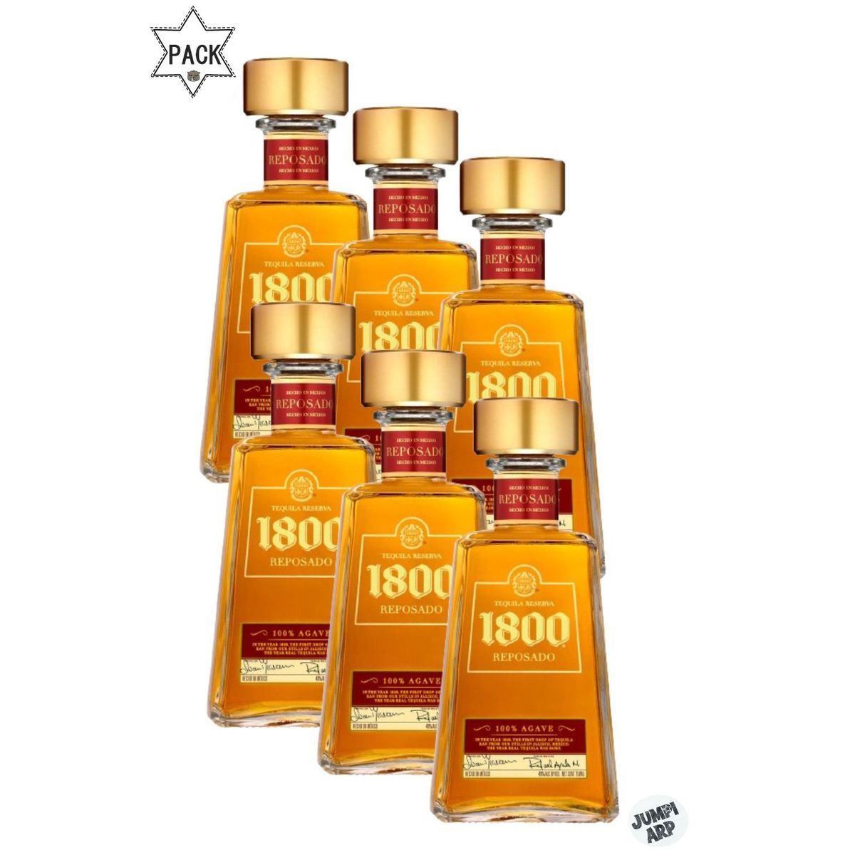 1800 - Pack 6 Unidades Tequila Reserva 1800 Reposado 750ml