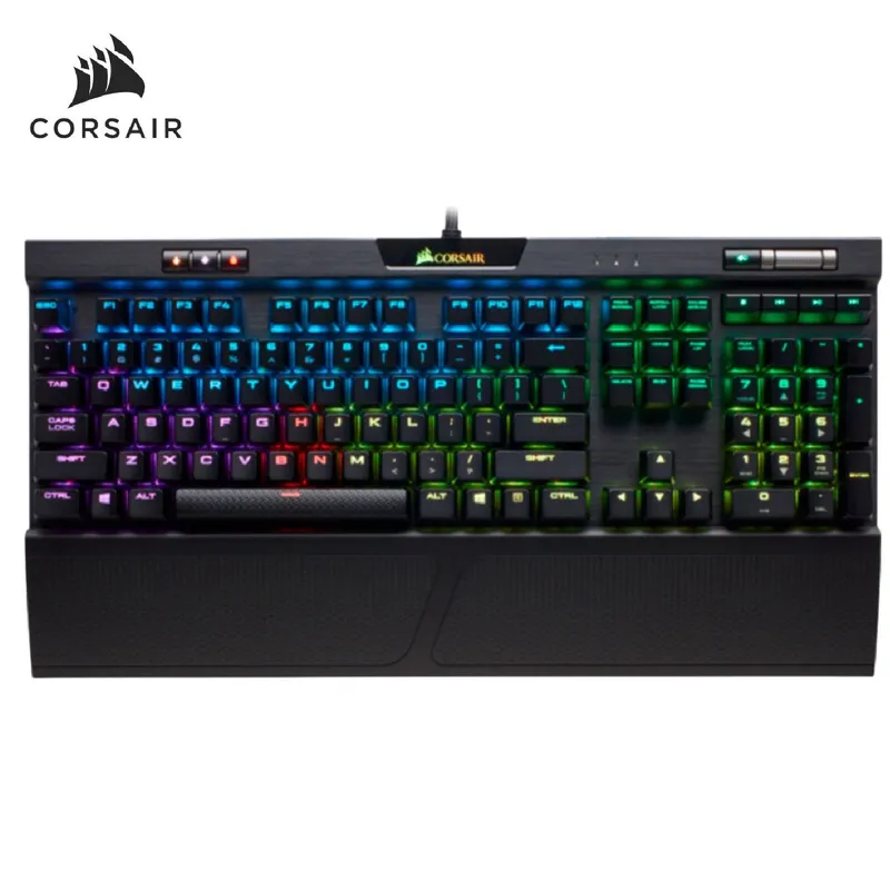 CORSAIR - Teclado mecánico Gamer Corsair K70 RGB MK2 RAPIDFIRE CHERRY MX