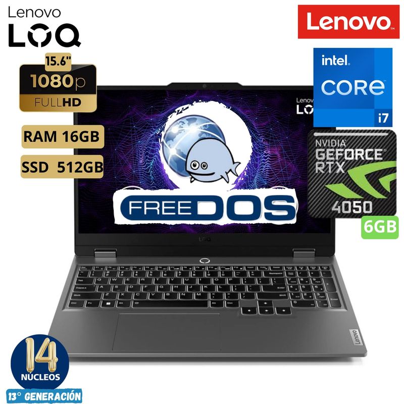 LENOVO - Laptop Lenovo Loq 15Irx9 Core I7 - 13650Hx 156Fhd Ram 16Gb Ssd 512Gb Free Dos