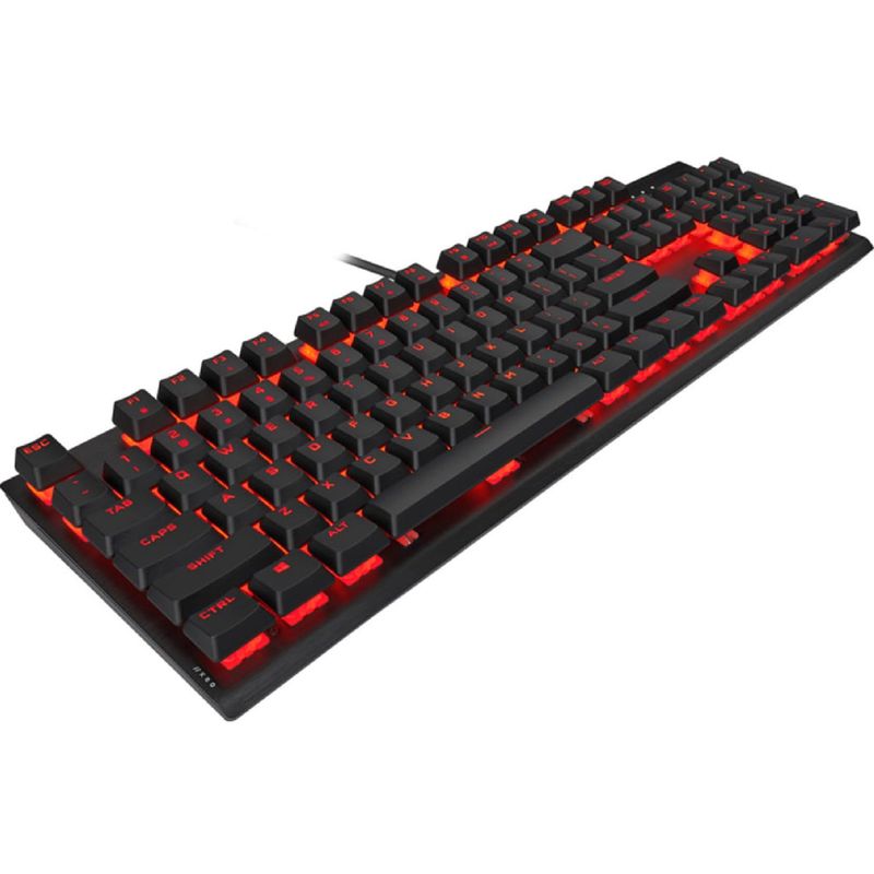 CORSAIR - Teclado mecánico K60 PRO  LED rojo Interruptores 100% CHERRY MV  Negro
