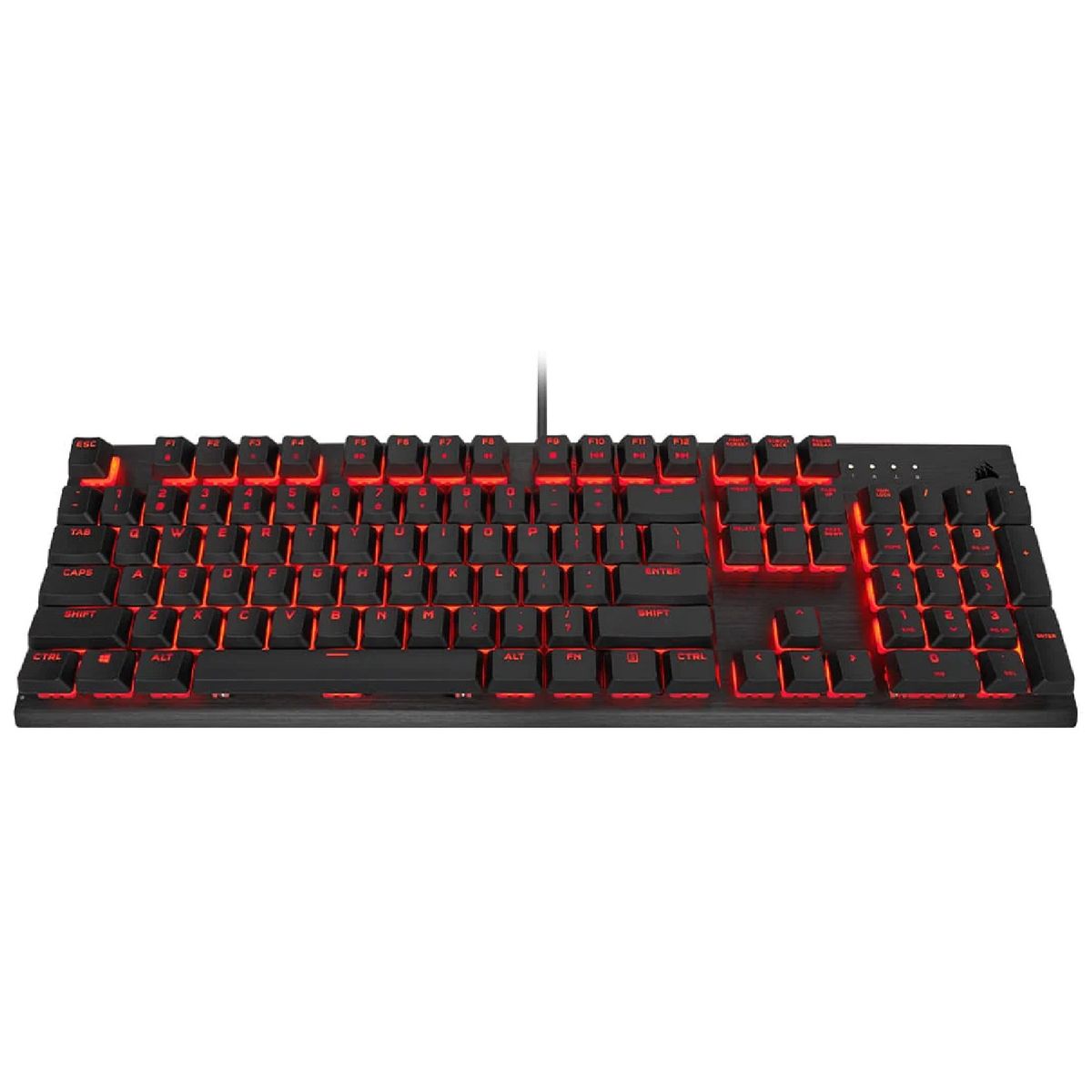 CORSAIR - Teclado mecánico K60 PRO  LED rojo Interruptores 100% CHERRY MV  Negro