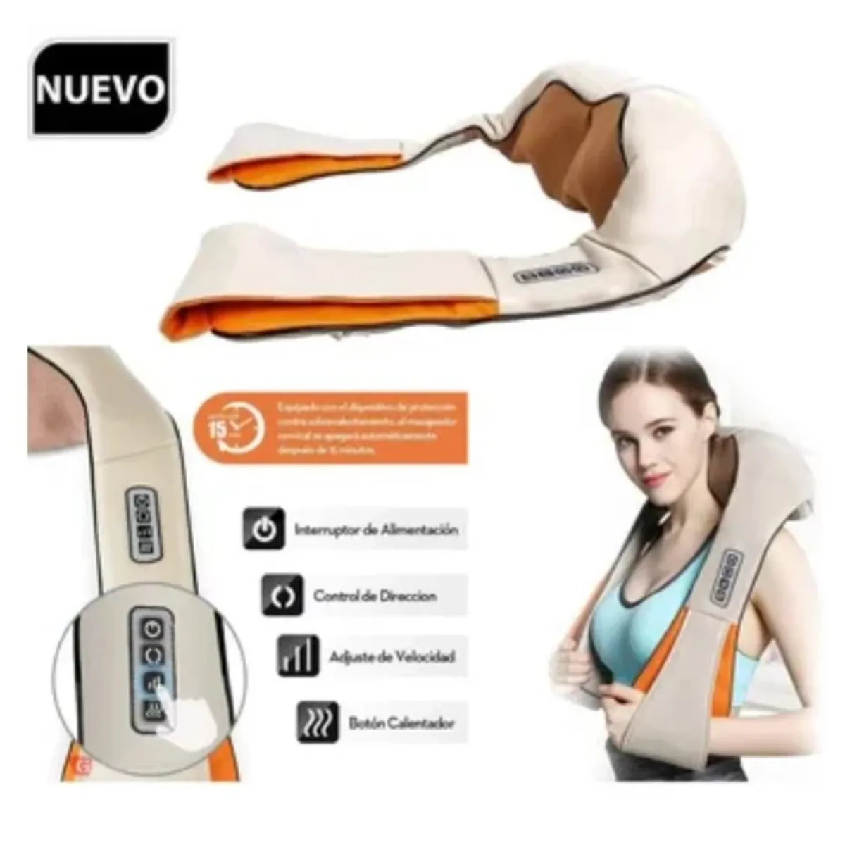 OEM - Masajeador De Cuello Espalda Infrarrojo Shiatsu