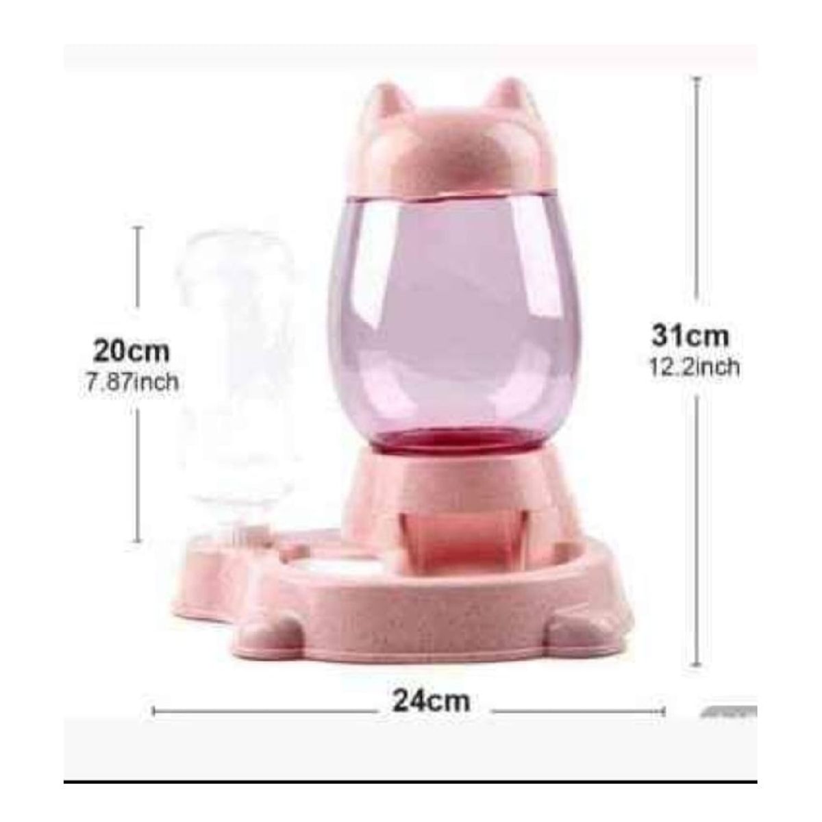 GENERICO - PLATO DE MASCOTA CON DISPENSADOR DE AGUA Y COMIDA VERDE