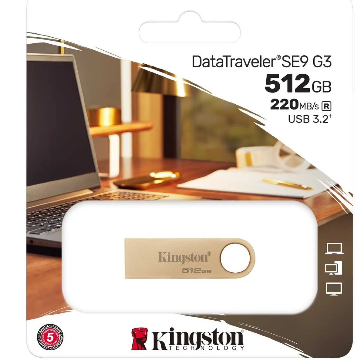 KINGSTON - Memoria USB 512 GB Kingston DataTraveler SE9 G3