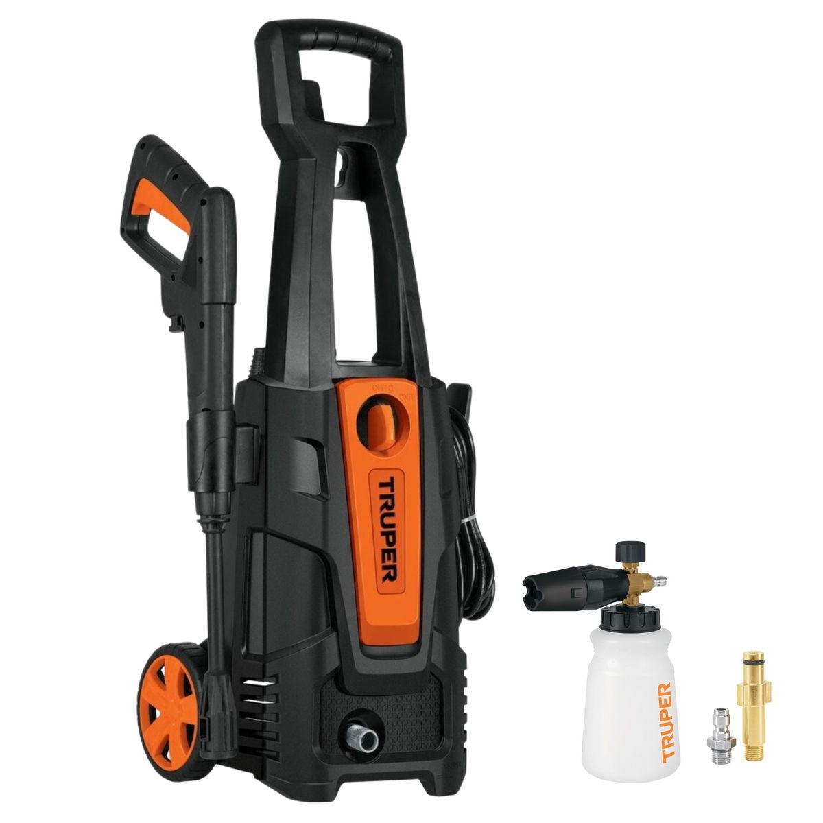 TRUPER - Hidrolavadora alta presión 1800PSI Dispensador de jabón champanera 800ml truper